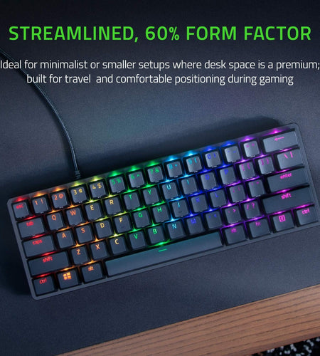 Huntsman Mini 60% Gaming Keyboard: Fast Keyboard Switches - Linear Optical Switches - Chroma RGB Lighting - PBT Keycaps - Onboard Memory - Classic Black