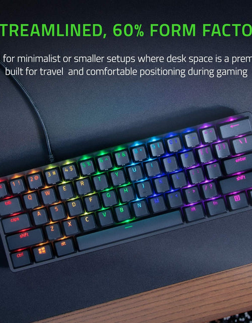 Load image into Gallery viewer, Huntsman Mini 60% Gaming Keyboard: Fast Keyboard Switches - Linear Optical Switches - Chroma RGB Lighting - PBT Keycaps - Onboard Memory - Classic Black
