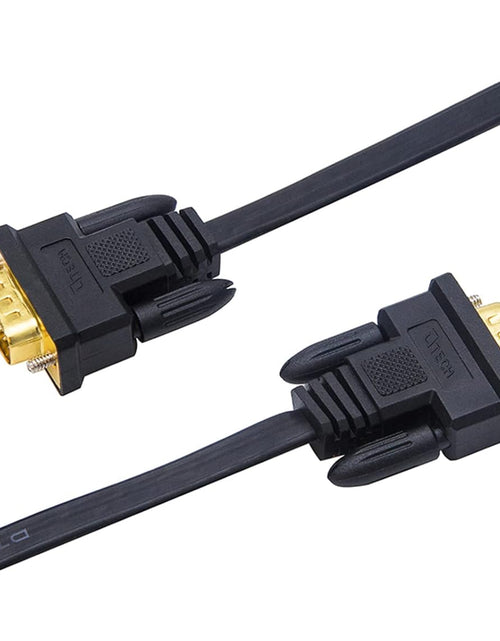 Load image into Gallery viewer, Thin Computer Monitor VGA Cable 6Ft Standard 15 Pin Connector Male to Male VGA Cord Flat Wire for Desktop (6 Feet, Black)
