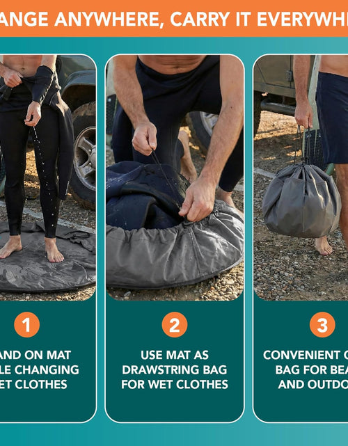 Load image into Gallery viewer, Wetsuit Changing Mat, Waterproof Surf Bag, Drawstring Wetsuit Bag, Surfing Accessories for Kayakers, Dry Bag for Beach, Durable Compact No Leak Mat for Scuba
