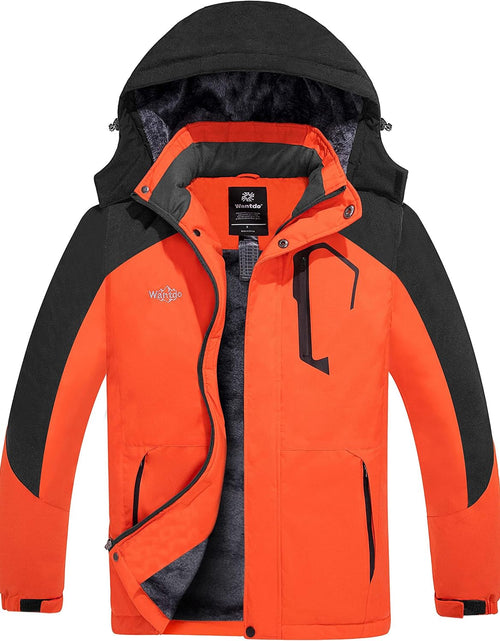 Load image into Gallery viewer, Men'S Mountain Waterproof Ski Jacket Windproof Rain Jacket Winter Warm Hooded Coat
