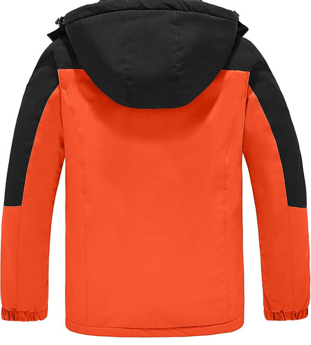 Men'S Mountain Waterproof Ski Jacket Windproof Rain Jacket Winter Warm Hooded Coat