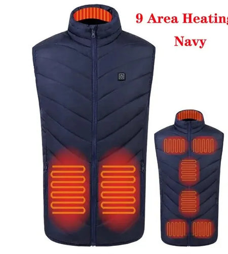 17/9 Areas Heated Vest Men Electric Heating Vest Usb Heated Jacket Heated Vest Women Heated Bodywarmer Heated down Jacket Winter