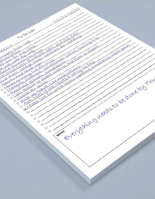 Load image into Gallery viewer, TO DO List Planner Notepad, 50 Page Planning Pad. Undated Todo Checklist W/Priority &amp; Note Sections. Organize &amp; Track Projects, Clients or Daily Tasks. 8.5 X 11, A4 Sheets.
