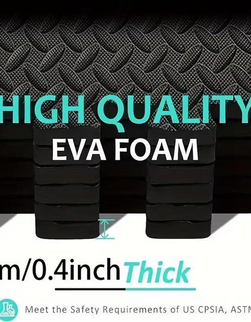 Load image into Gallery viewer, EVA Foam Interlocking Exercise Mat Tiles Extra Thick PVC Gym Flooring for Fitness Yoga Aerobics Non-Slip Black Mat 16Pcs
