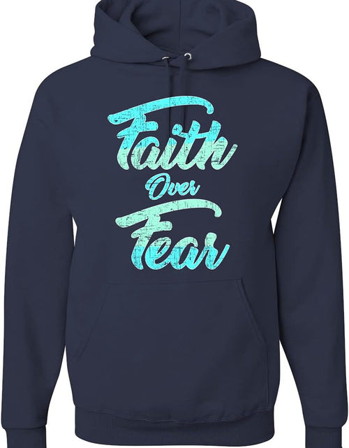 Load image into Gallery viewer, Faith over Fear Inspirational/Christian Unisex Graphic Hoodie Sweatshirt
