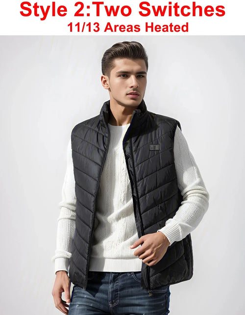 Load image into Gallery viewer, 17/9 Areas Heated Vest Men Electric Heating Vest Usb Heated Jacket Heated Vest Women Heated Bodywarmer Heated down Jacket Winter
