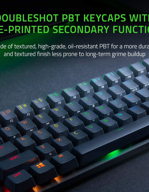 Load image into Gallery viewer, Huntsman Mini 60% Gaming Keyboard: Fast Keyboard Switches - Linear Optical Switches - Chroma RGB Lighting - PBT Keycaps - Onboard Memory - Classic Black
