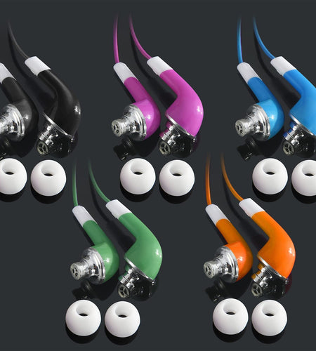 Earbuds Bulk for Kids Students School Classroom 30 Pack,  Wholesale Disposable Earphones Headphones for Computers Chromebook Ipad PC Android Phone, Fits All 3.5Mm Interface