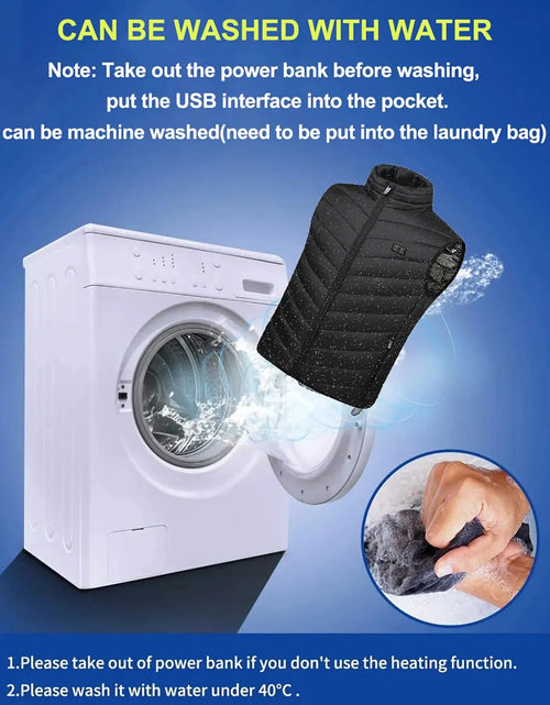 Load image into Gallery viewer, 17/9 Areas Heated Vest Men Electric Heating Vest Usb Heated Jacket Heated Vest Women Heated Bodywarmer Heated down Jacket Winter

